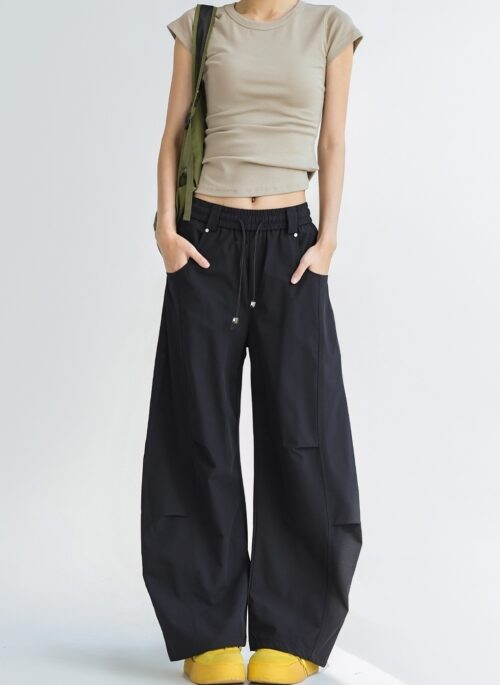 Parachute Cargo Wide Leg Deconstructed Pants