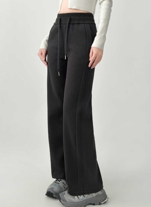Plus Size Vintage Gray Athletic Slim Fit Sweatpants