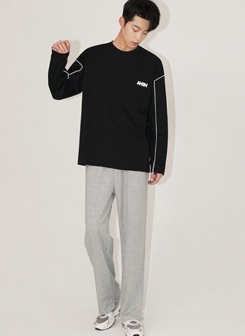 Premium Crewneck Loose Graphic Long Sleeve Tee