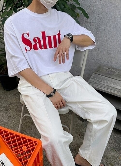 Printed Cotton Crewneck Casual T-Shirt