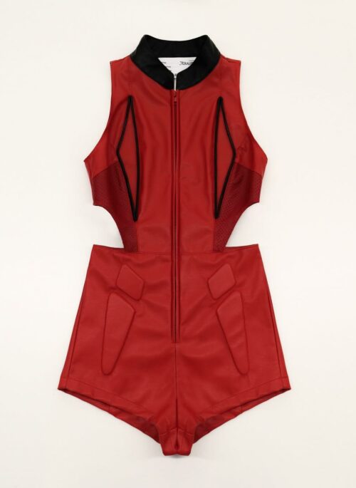 Red Zip-Up Racer Bodysuit | Jennie – BlackPink