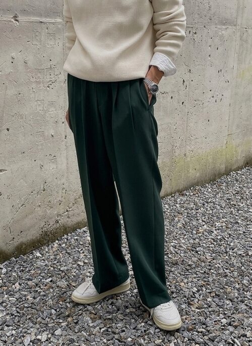 Relaxed Fit Classic Wideleg Trousers