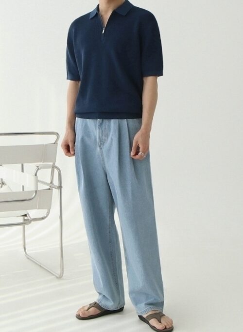 Short Sleeve Loose Polo Shirt
