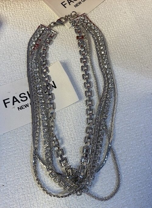 Silver Multi-Layer Necklace | Bangchan – Stray Kids