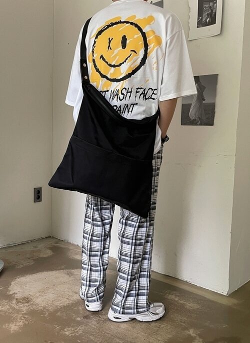 Smiley Graffiti Print Loose T-Shirt