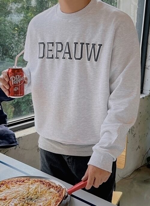 Trendy Letter Print Cotton Sweatshirt