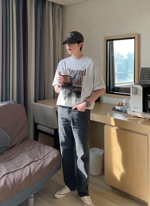 Vintage Graphic Loose Fit Cotton T-Shirt