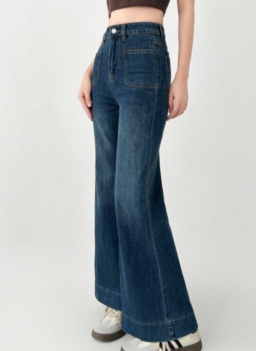 Vintage High Waist Stretch Flare Jeans