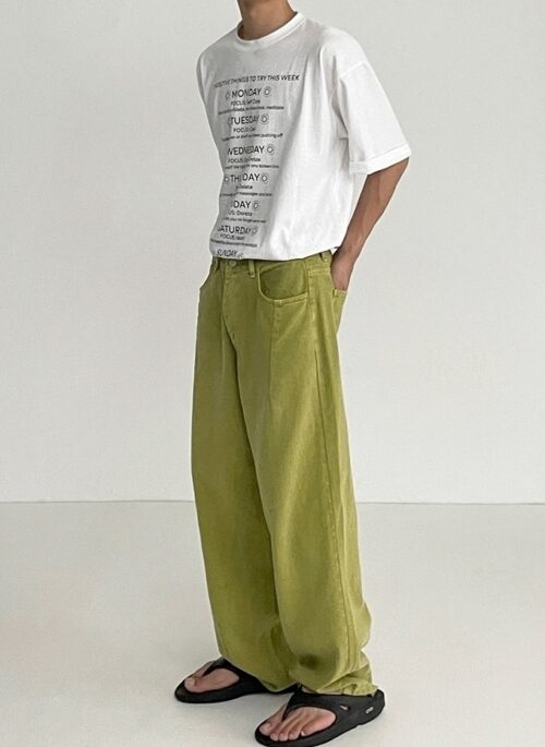 Vintage Style Relaxed Fit Denim Trousers