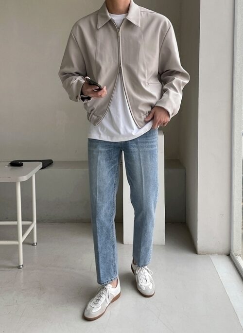 Vintage Wash Casual Straight Jeans