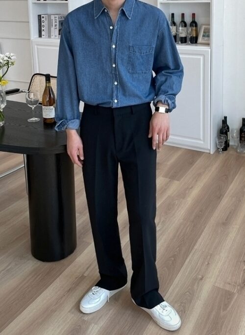 Vintage Washed Denim Jacket Shirt