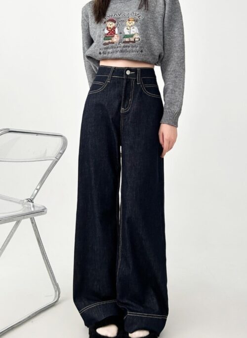 Vintage Wide Leg Loose Denim Jeans