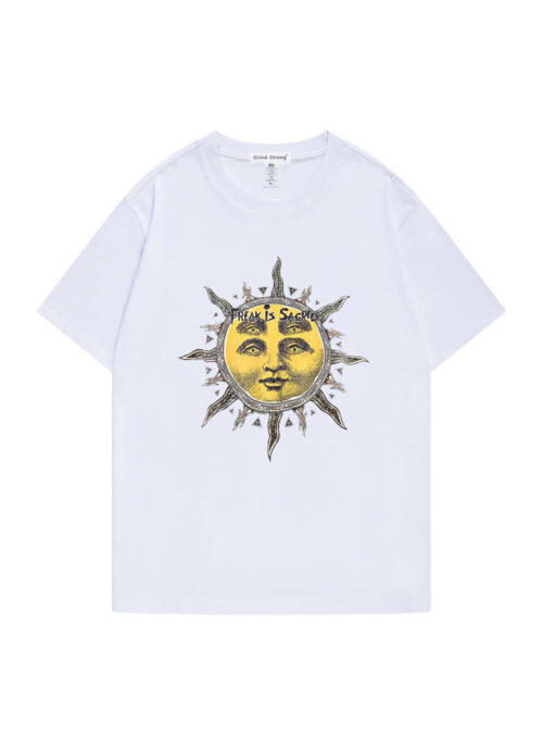White Celestial Sun Graphic T-Shirt | Jihoon - Treasure