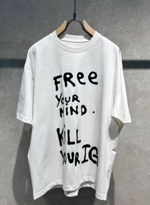 White Handwritten Text Graphic T-Shirt | Yeonjun – TXT