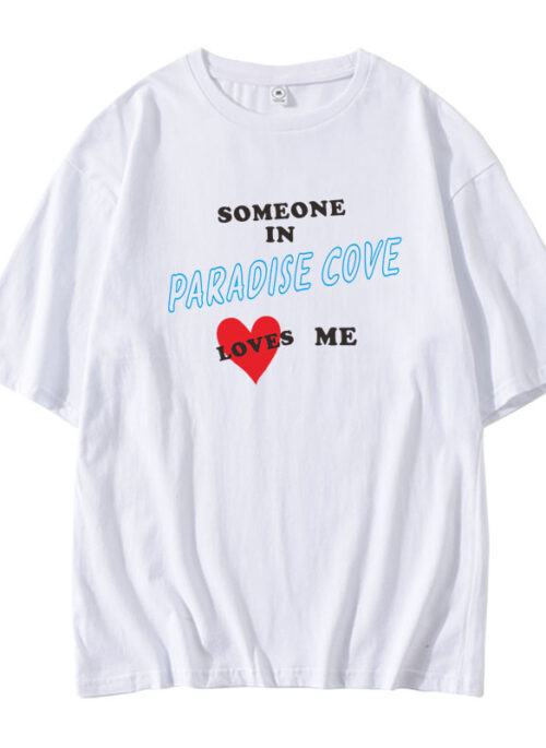 White Paradise Cove Printed T-Shirt | Lisa – BlackPink