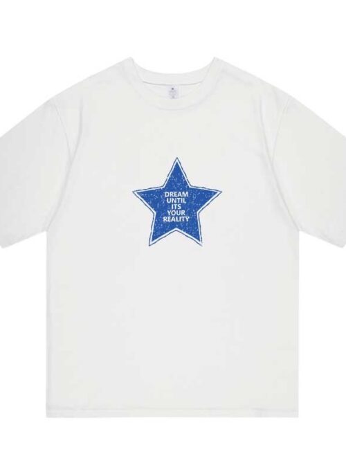 White Star Statement Print T-Shirt | Taehyun - TXT