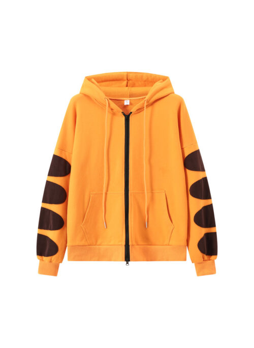 Yellow Tiger Pattern Zip-Up Hoodie | Hoshi - Seventeen