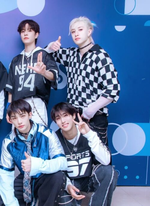 Black And White Checkered Long Sleeves Polo Sweater | Bangchan – Stray Kids