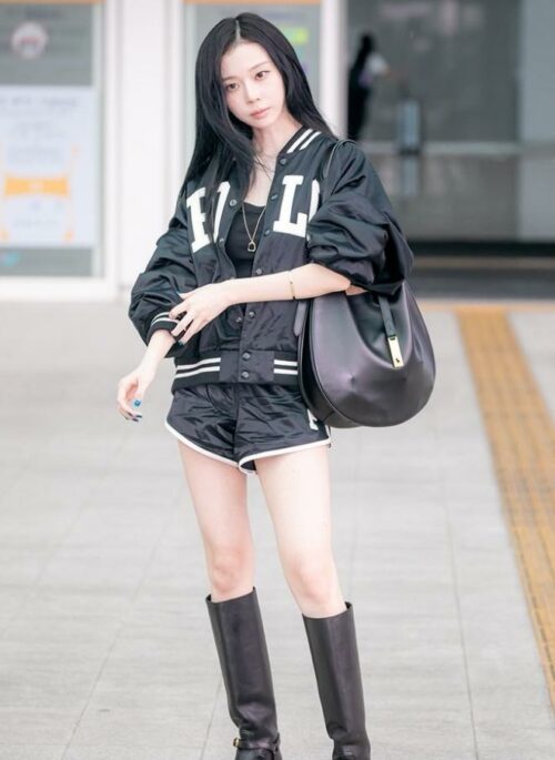 Black Round Bottom Shoulder Bag | Winter - Aespa