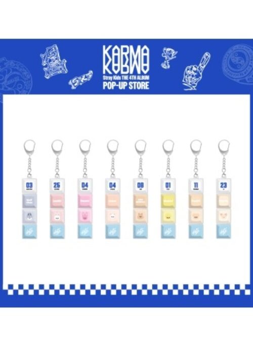 Stray Kids “KARMA” Merch – SKZOO Keycap Keyring